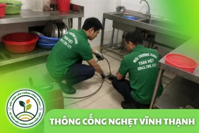 Thông Cống Nghẹt Vĩnh Thạnh, Bình Định | Làm Sạch Cặn Dầu Mỡ