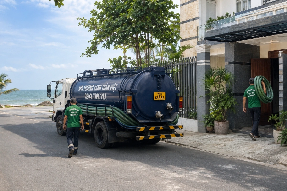 Hút Hầm Cầu Bà Rịa Có Xe Trực 24/7, Đo Khối Báo Giá Trước 9 Dịch vụ vệ sinh môi trường bằng xe hút hầm cầu