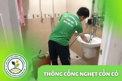 Thông Cống Nghẹt Cồn Cỏ | Xử Lý Bùn Và Nước Trào
