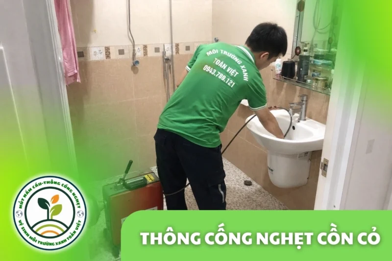 Thông Cống Nghẹt Cồn Cỏ | Xử Lý Bùn Và Nước Trào
