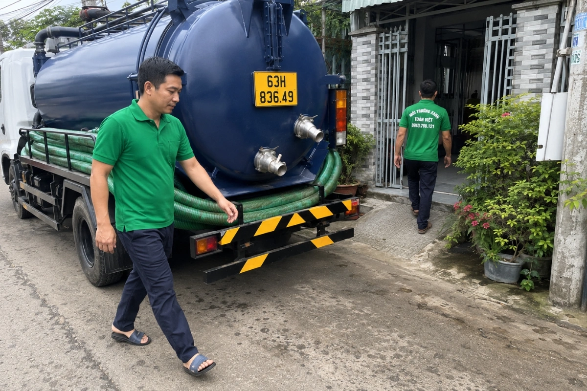 Dịch vụ vệ sinh môi trường bằng xe hút hầm cầu