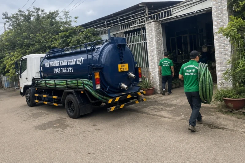 Dịch vụ hút hầm cầu nhanh chóng tại nhà khách hàng