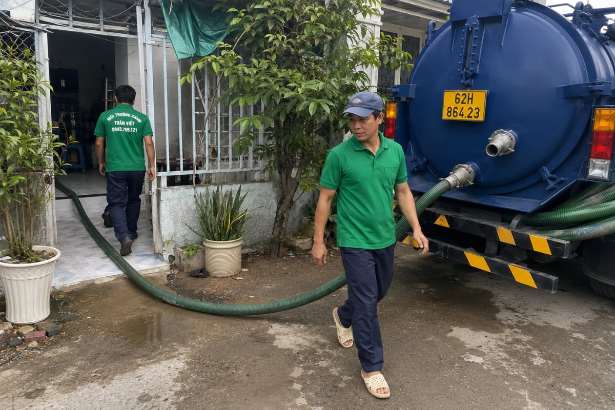 Hút Hầm Cầu Vĩnh Hưng, Long An – Gọi Là Có Mặt Trong Ngày 9 Xe hút hầm cầu Môi Trường Xanh Toàn Việt tại khu phố