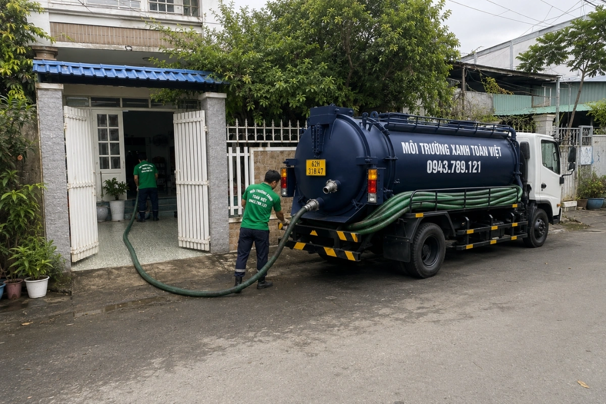 Hút Hầm Cầu Thạnh Hóa Long An 24/7, Xe Tới Tận Nơi 9 Dịch vụ hút hầm cầu bằng xe bồn chuyên dụng