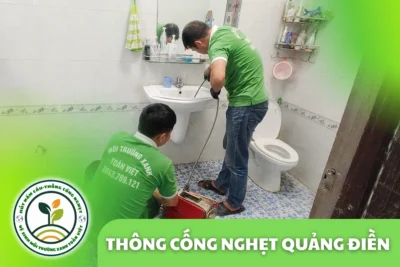 Thông Cống Nghẹt Quảng Điền, Huế | Xử Lý Bùn Và Nước Trào