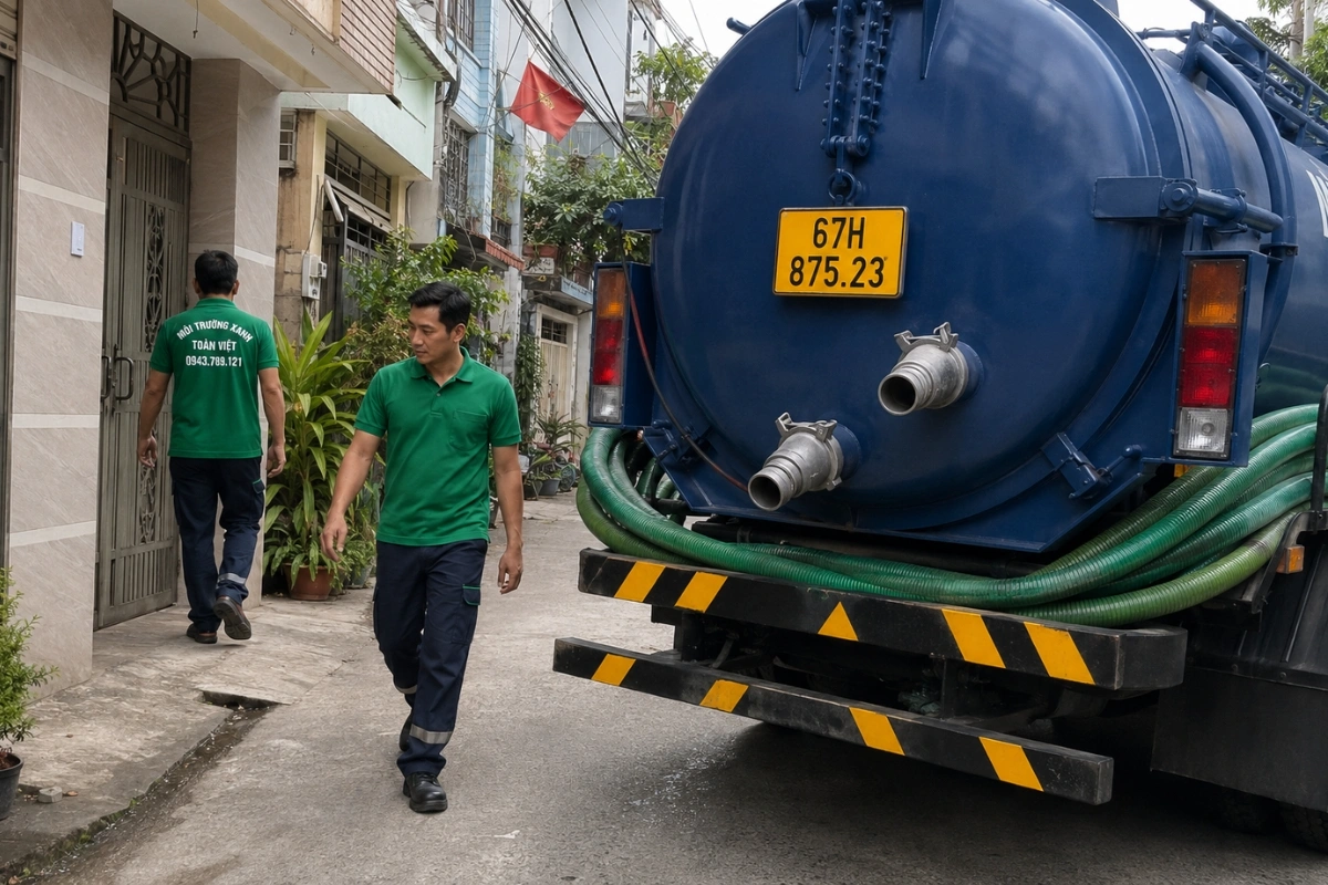 Hút Hầm Cầu Long Xuyên 24/7 – Vào Tận Hẻm Nhỏ, Giá Rõ 12 Dịch vụ hút hầm cầu bằng xe bồn chuyên dụng