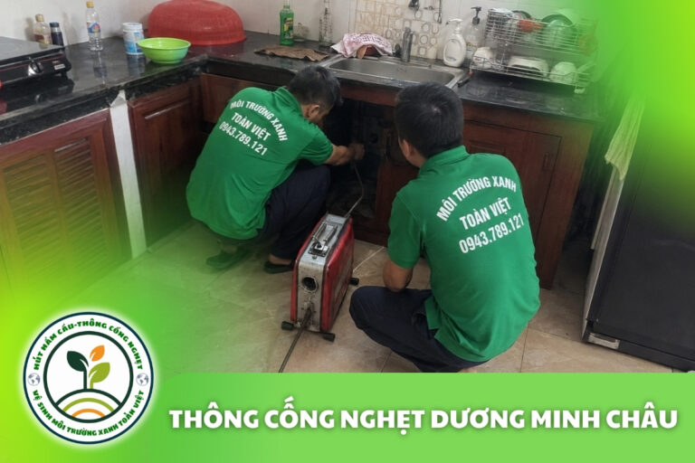 Thông Cống Nghẹt Dương Minh Châu | Xử Lý Bùn Và Nước Trào
