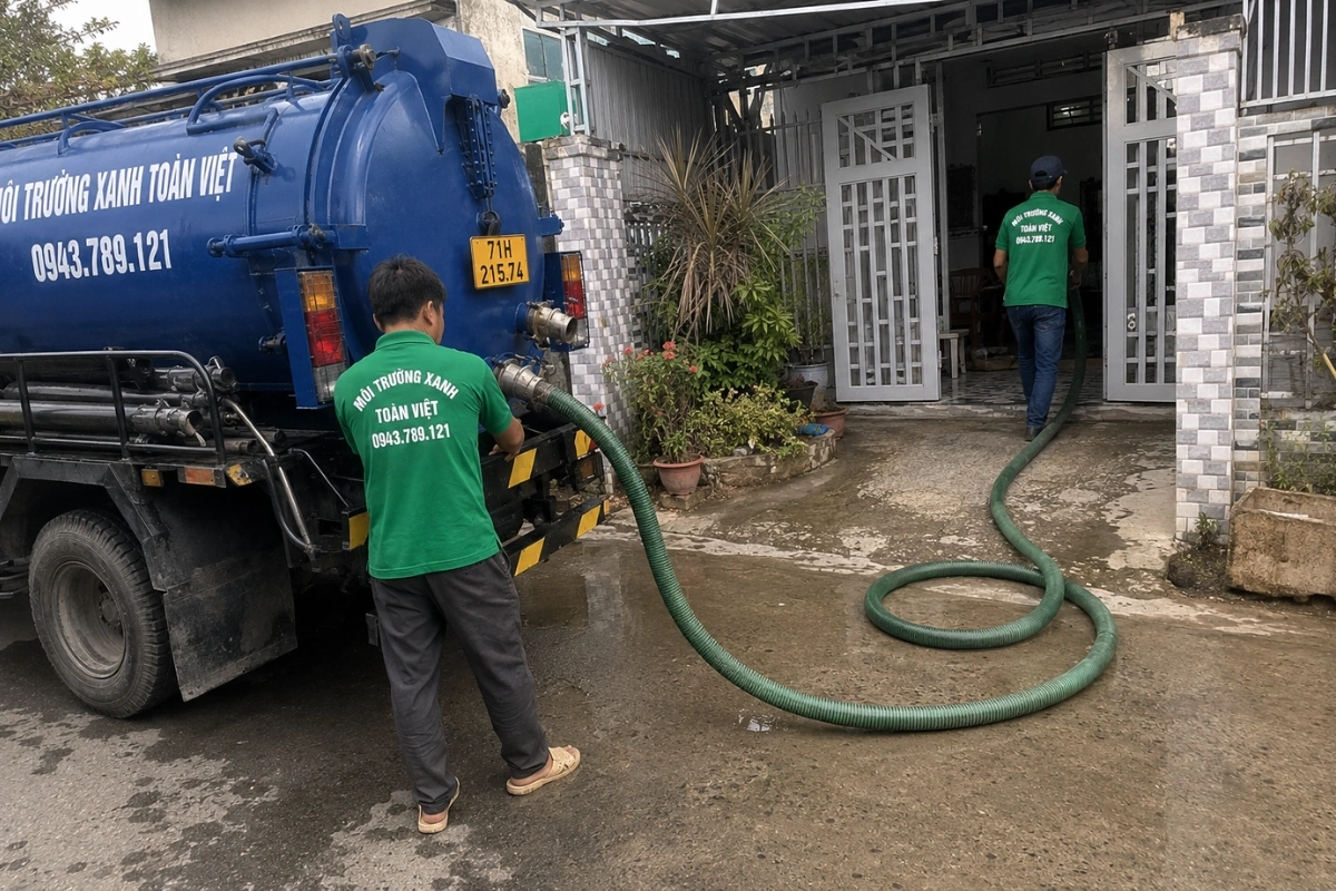 Hút Hầm Cầu Mỏ Cày Bắc 24/7, Xe Đi Tận Xã Vườn 7 Dịch vụ vệ sinh môi trường bằng xe hút hầm cầu