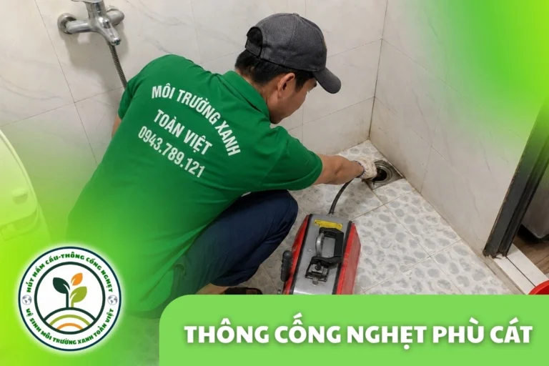 Thông Cống Nghẹt Phù Cát | Xử Lý Bùn Và Nước Trào