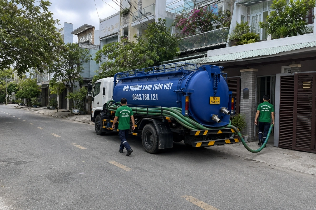 Dịch vụ vệ sinh môi trường bằng xe hút hầm cầu