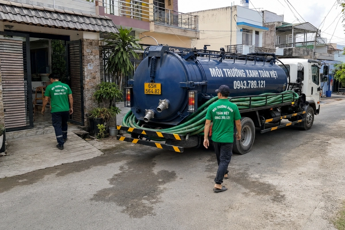 Dịch vụ vệ sinh môi trường bằng xe hút hầm cầu