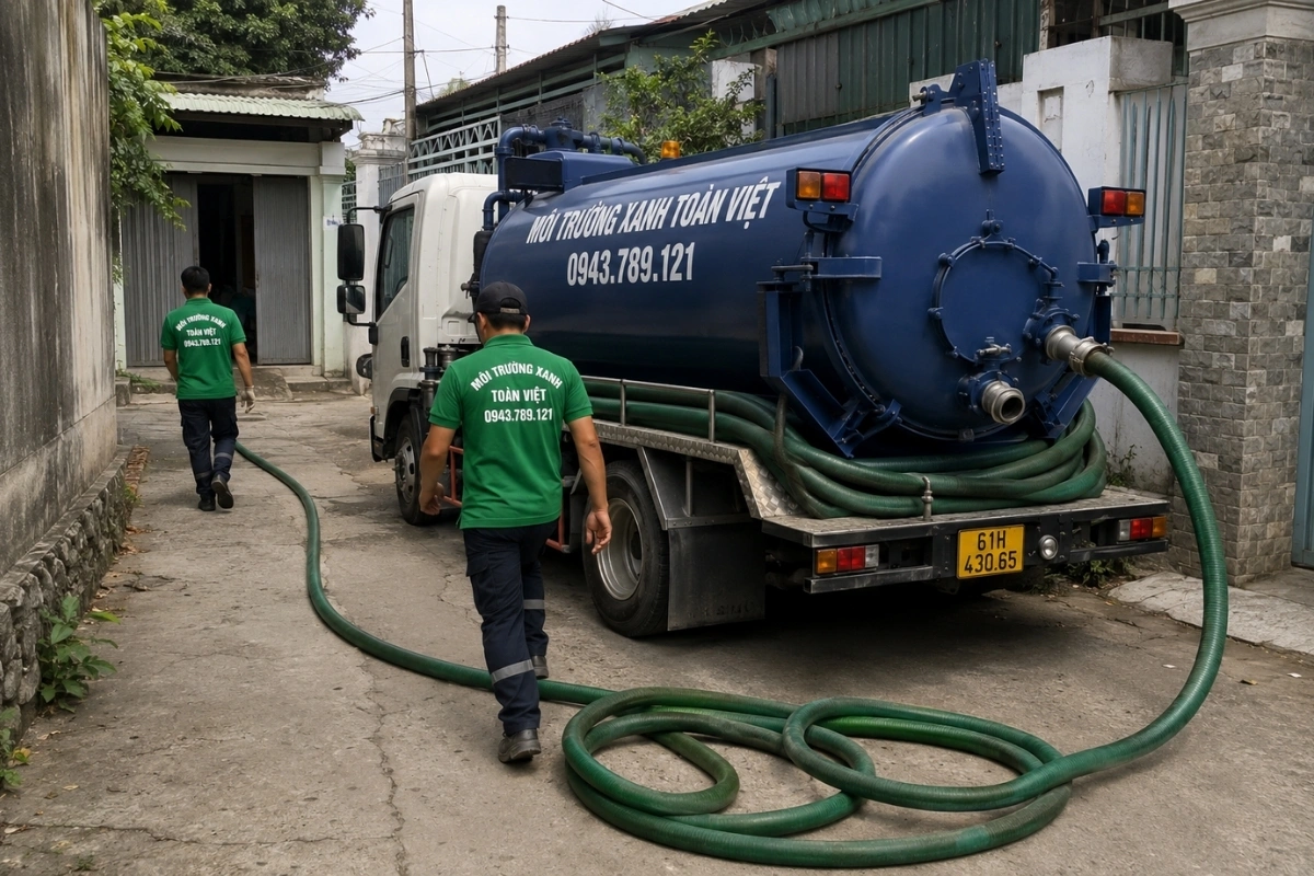 Môi Trường Xanh Toàn Việt triển khai hút hầm cầu tận nơi