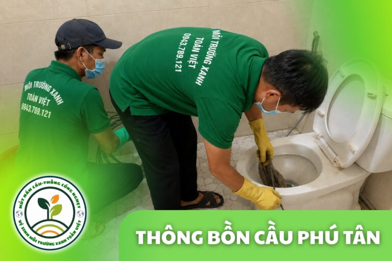 Thông Bồn Cầu Phú Tân 24/7 | Kiểm Tra Xả Yếu, Trào Ngược