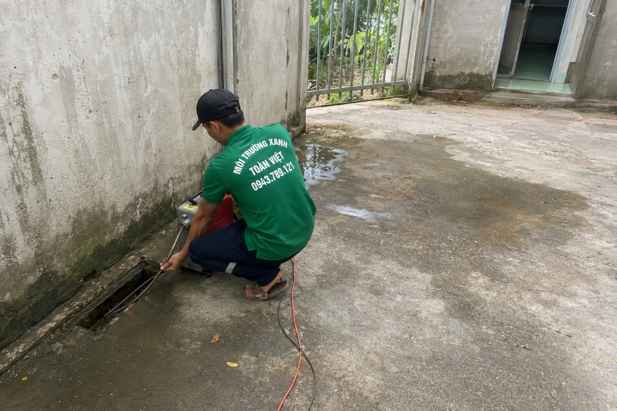 Đội kỹ thuật đang xử lý tắc nghẽn trong đường ống.