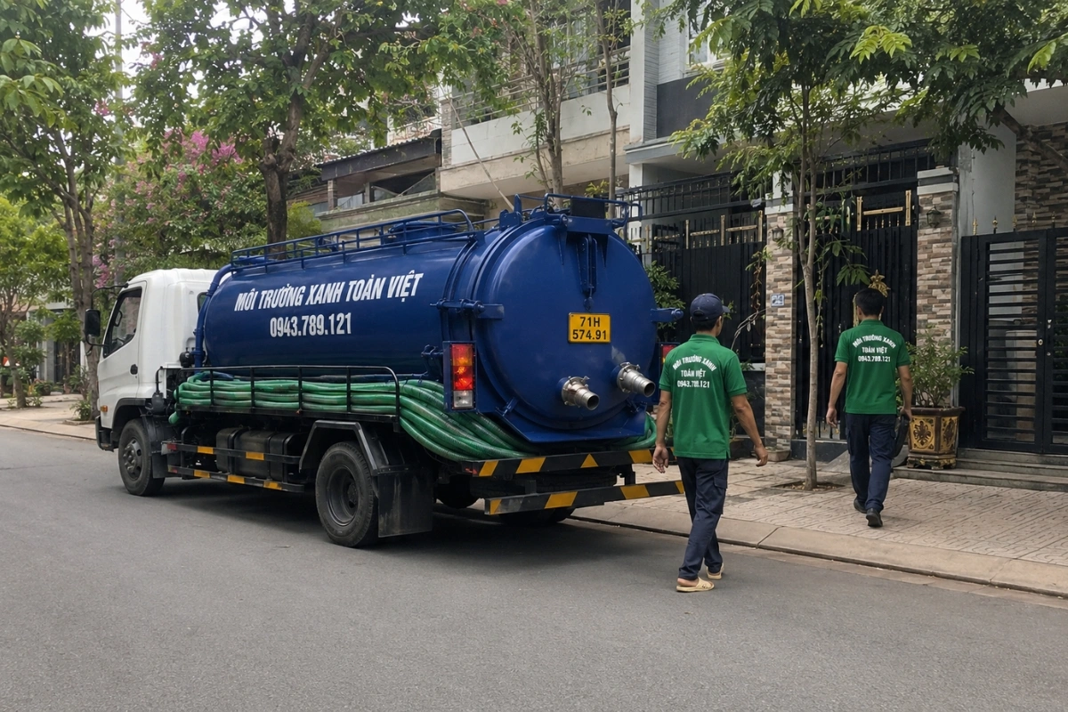 Hút Hầm Cầu Mỏ Cày Bắc 24/7, Xe Đi Tận Xã Vườn 11 Dịch vụ vệ sinh môi trường bằng xe hút hầm cầu