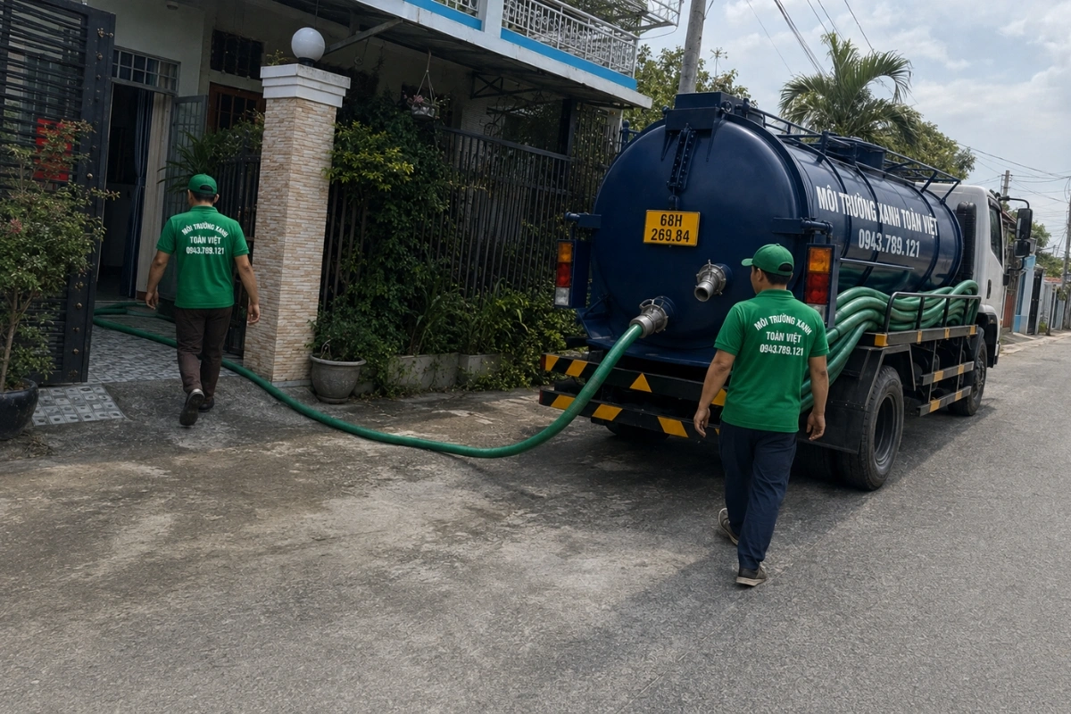 Hút Hầm Cầu Hòn Đất - 3 Địa Hình: Núi, Đồng Bằng, Biển 11 Xe hút hầm cầu Môi Trường Xanh Toàn Việt tại khu phố