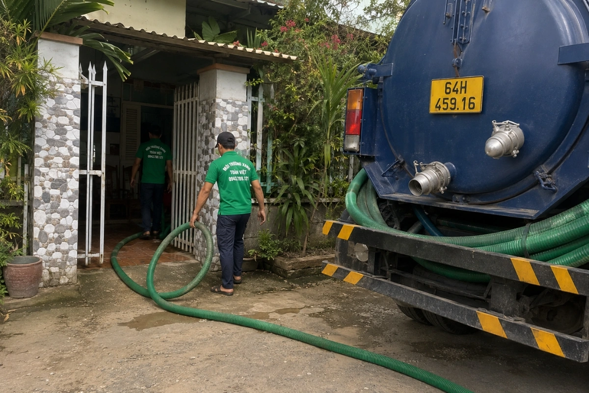 Hút Hầm Cầu Bình Tân Vĩnh Long 24/7, Xe Tới Tân Quới 7 Dịch vụ vệ sinh môi trường bằng xe hút hầm cầu