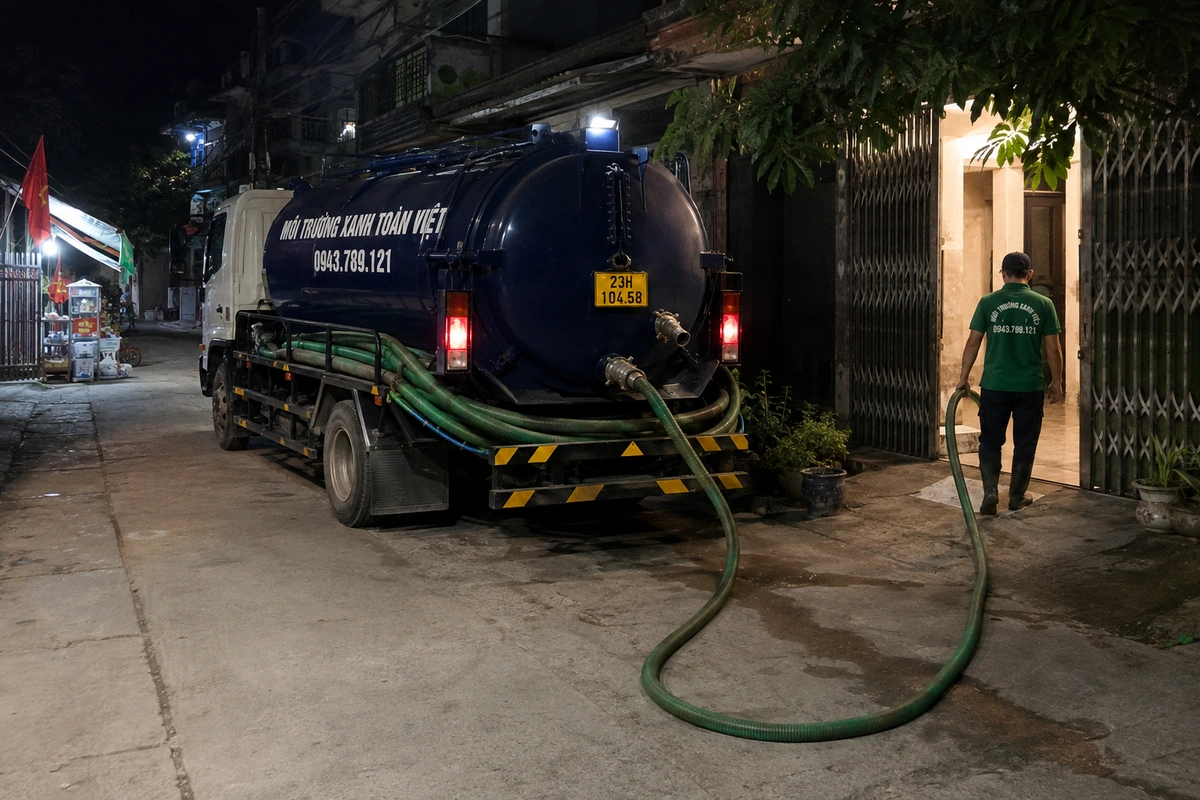 Xe chuyên dụng hút hầm cầu mang thương hiệu Toàn Việt