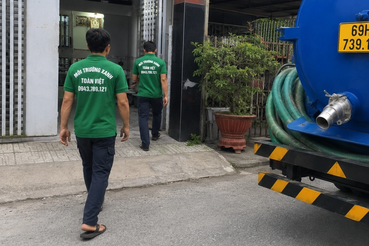 Hút Hầm Cầu Cà Mau – Xe Phục Vụ Tận Nơi, Không Đục Phá 9 Dịch vụ vệ sinh môi trường bằng xe hút hầm cầu