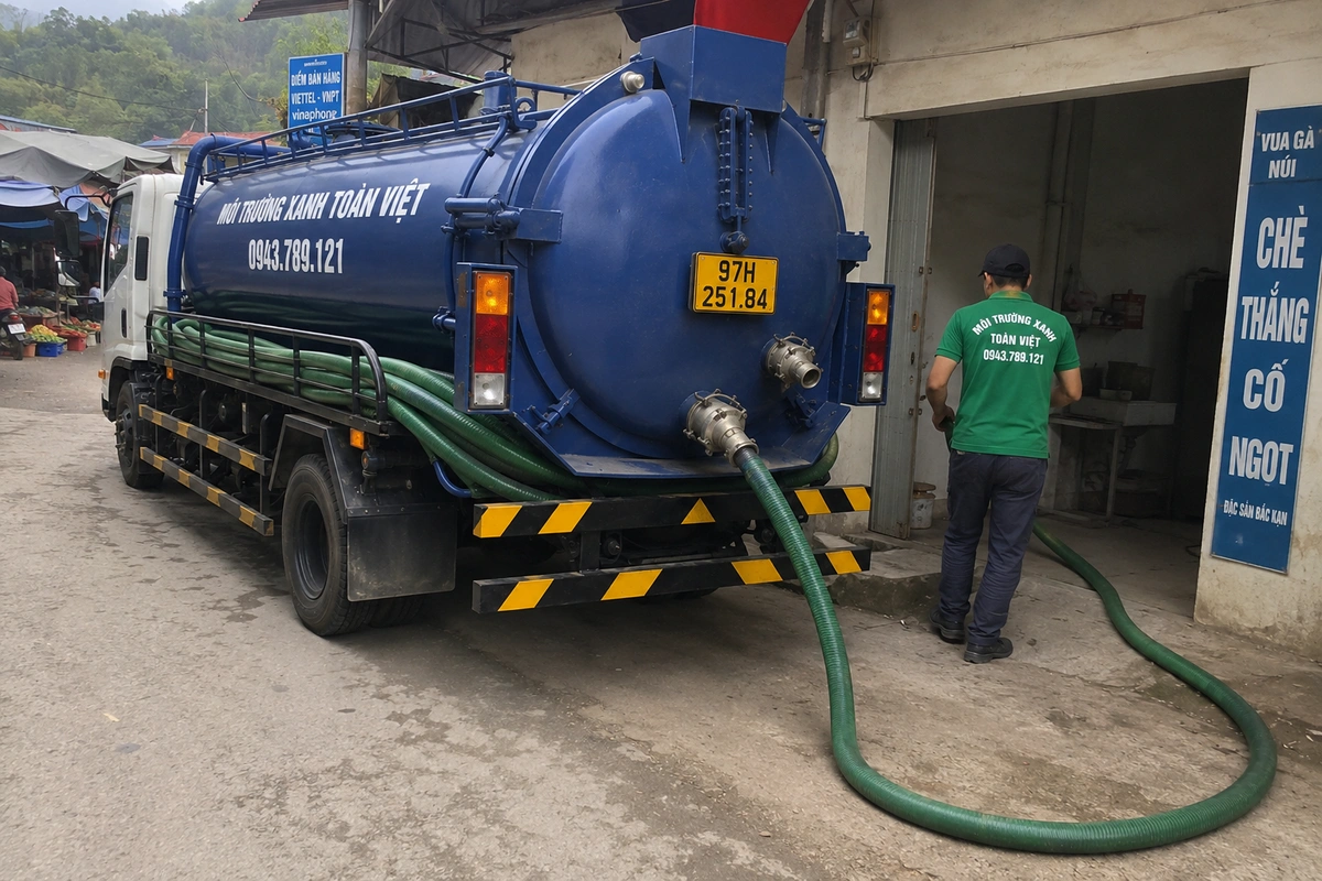 Đội kỹ thuật Môi Trường Xanh Toàn Việt tại nhà dân