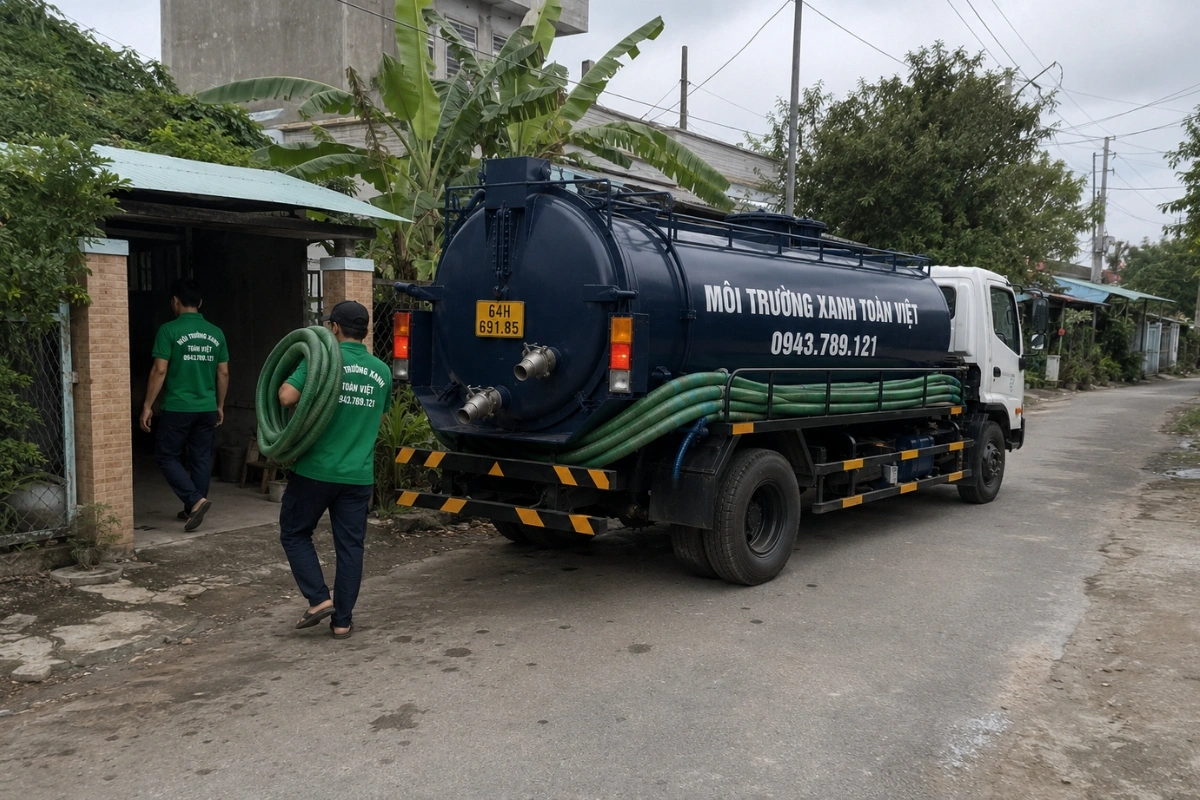 Môi Trường Xanh Toàn Việt triển khai hút hầm cầu tận nơi
