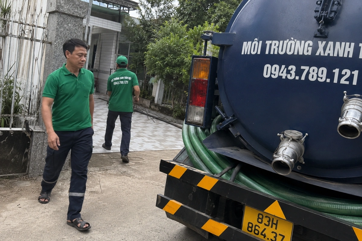 Hút Hầm Cầu Kế Sách, Giá Theo Khối, Thợ Tới Trong 40 Phút 7 Xe bồn hút hầm cầu phục vụ tại tuyến đường dân cư