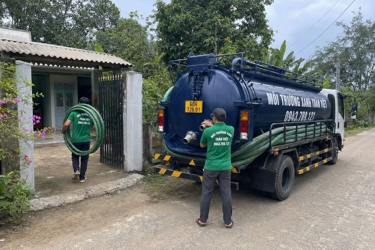 Hút Hầm Cầu Long Khánh Phục Vụ 5 Phường, Hẹn Giờ Theo Vị Trí 10 Xe bồn hút hầm cầu phục vụ tại tuyến đường dân cư
