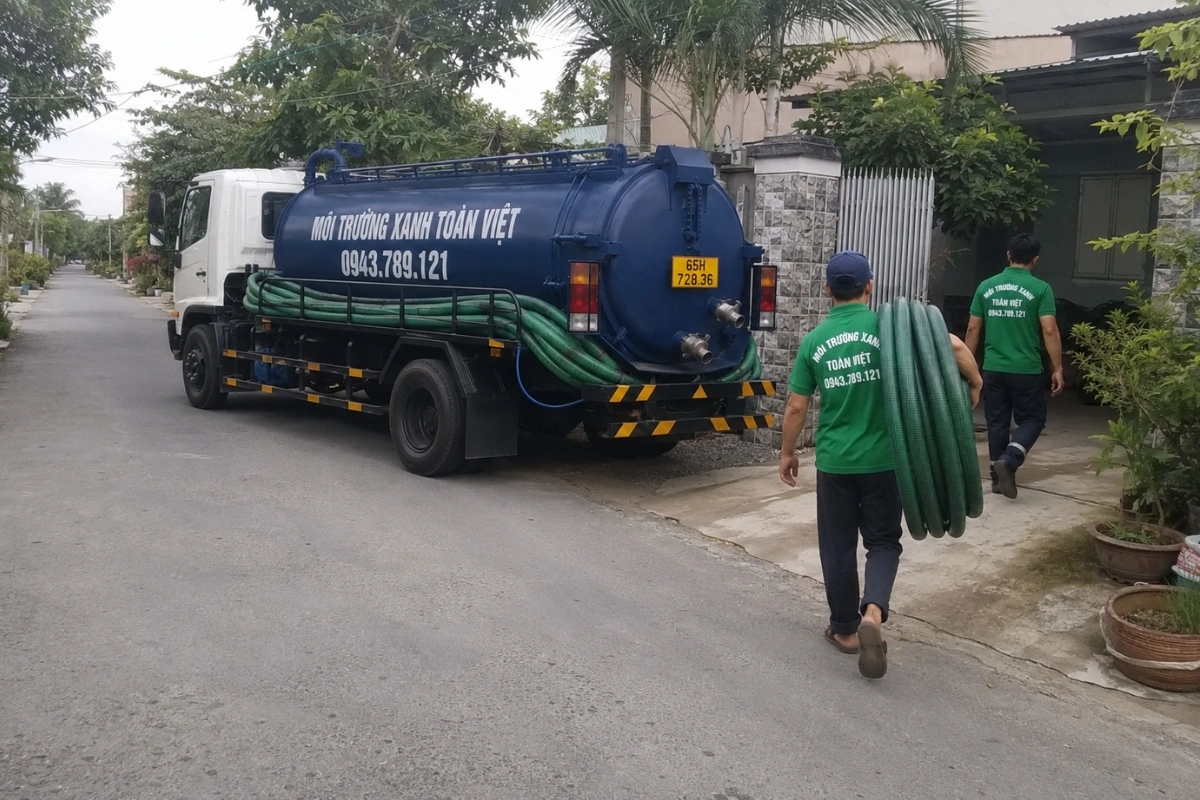 Môi Trường Xanh Toàn Việt triển khai hút hầm cầu tận nơi
