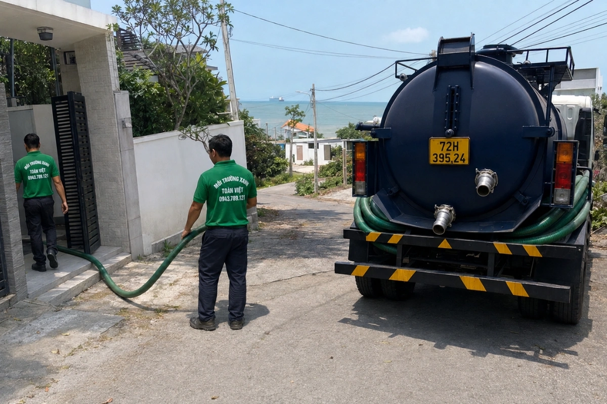 Môi Trường Xanh Toàn Việt triển khai hút hầm cầu tận nơi