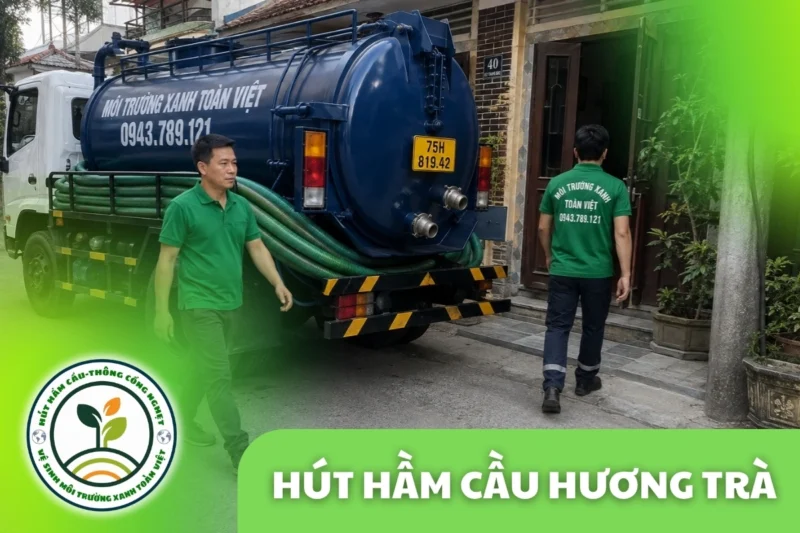Hút Hầm Cầu Hương Trà 24/7, Cân theo m³ | Xanh Toàn Việt