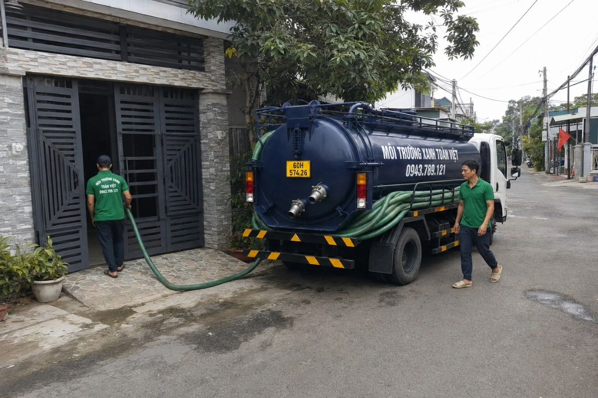 Môi Trường Xanh Toàn Việt triển khai hút hầm cầu tận nơi