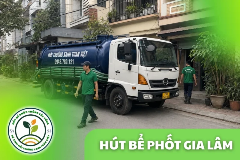 Hút Bể Phốt Gia Lâm Hà Nội – Cân m³ Minh Bạch