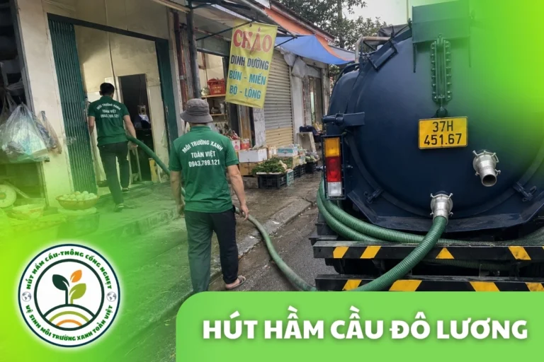 Hút Hầm Cầu Đô Lương 24/7, Tính m³ Rõ Ràng | 0943.789.121