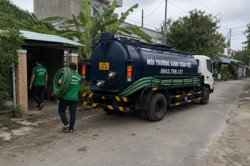 Môi Trường Xanh Toàn Việt triển khai hút hầm cầu tận nơi