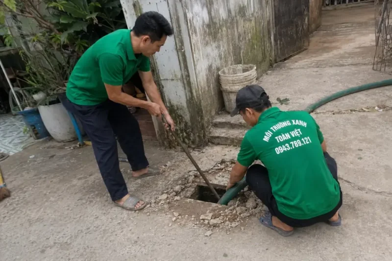 Bố trí đầu hút tại điểm tiếp cận