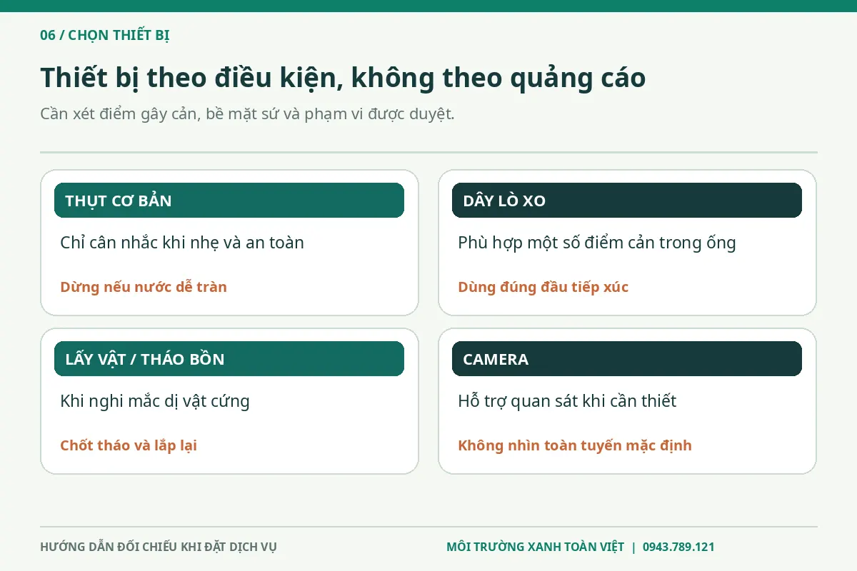 Thông bồn cầu Ngũ Hành Sơn giá rẻ uy tín | Toàn Việt 17 Bốn phương án dụng cụ có điều kiện và giới hạn sử dụng khác nhau