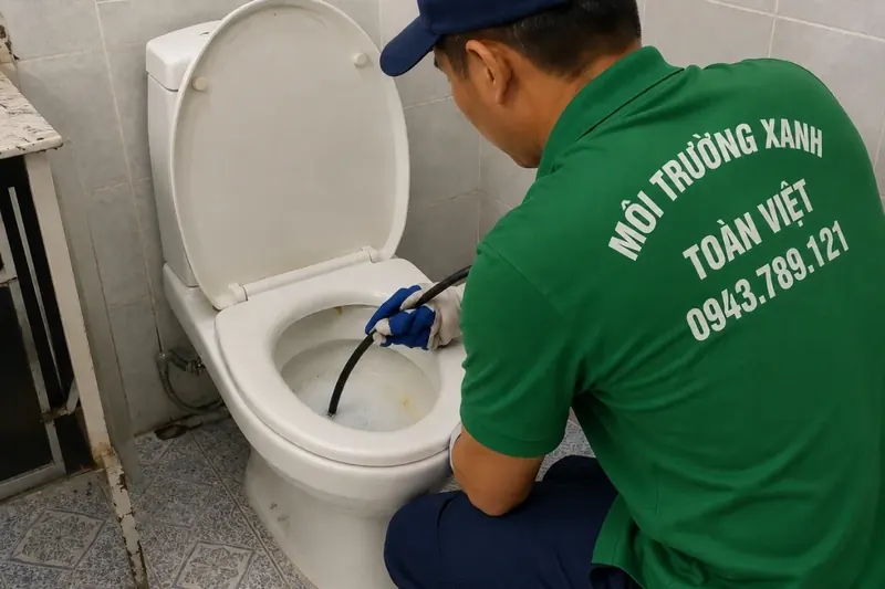 Tiếp cận đường xả của thiết bị.