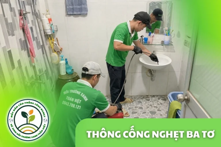 Thông Cống Nghẹt Ba Tơ | Xử Lý Bùn Và Nước Trào