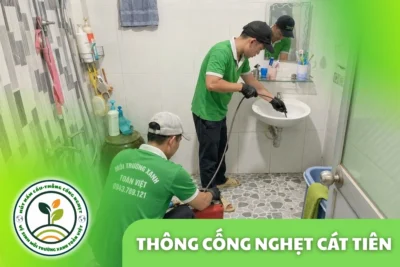 Thông Cống Nghẹt Cát Tiên | Xử Lý Bùn Và Nước Trào