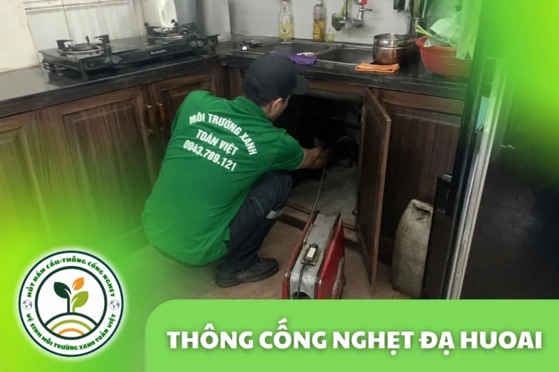 Thông Cống Nghẹt Đạ Huoai | Xử Lý Bùn Và Nước Trào