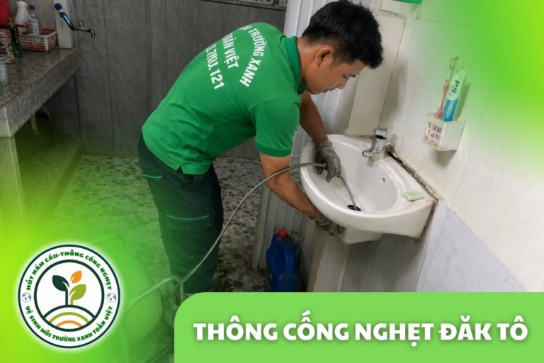 Thông Cống Nghẹt Đắk Tô | Xử Lý Bùn Và Nước Trào