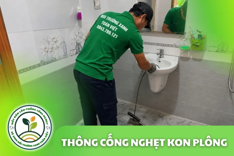 Thông Cống Nghẹt Kon Plông | Xử Lý Bùn Và Nước Trào