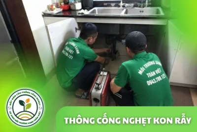 Thông Cống Nghẹt Kon Rẫy | Xử Lý Bùn Và Nước Trào
