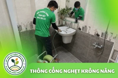 Thông Cống Nghẹt Krông Năng | Xử Lý Bùn Và Nước Trào