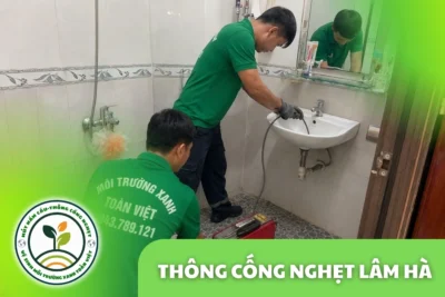 Thông Cống Nghẹt Lâm Hà | Xử Lý Bùn Và Nước Trào