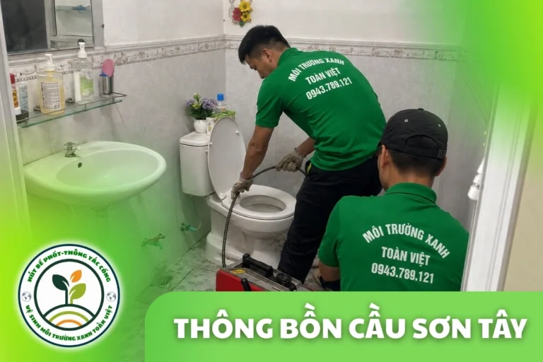 Thông Tắc Bồn Cầu Sơn Tây Hà Nội – Áp Nhẹ, Giữ Men Sứ