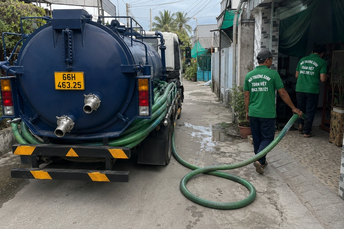 Hút Hầm Cầu Cao Lãnh 24/7, Đo Khối Báo Giá Tại Nhà 7 Đội xe hút hầm cầu phục vụ khách hàng tận nhà