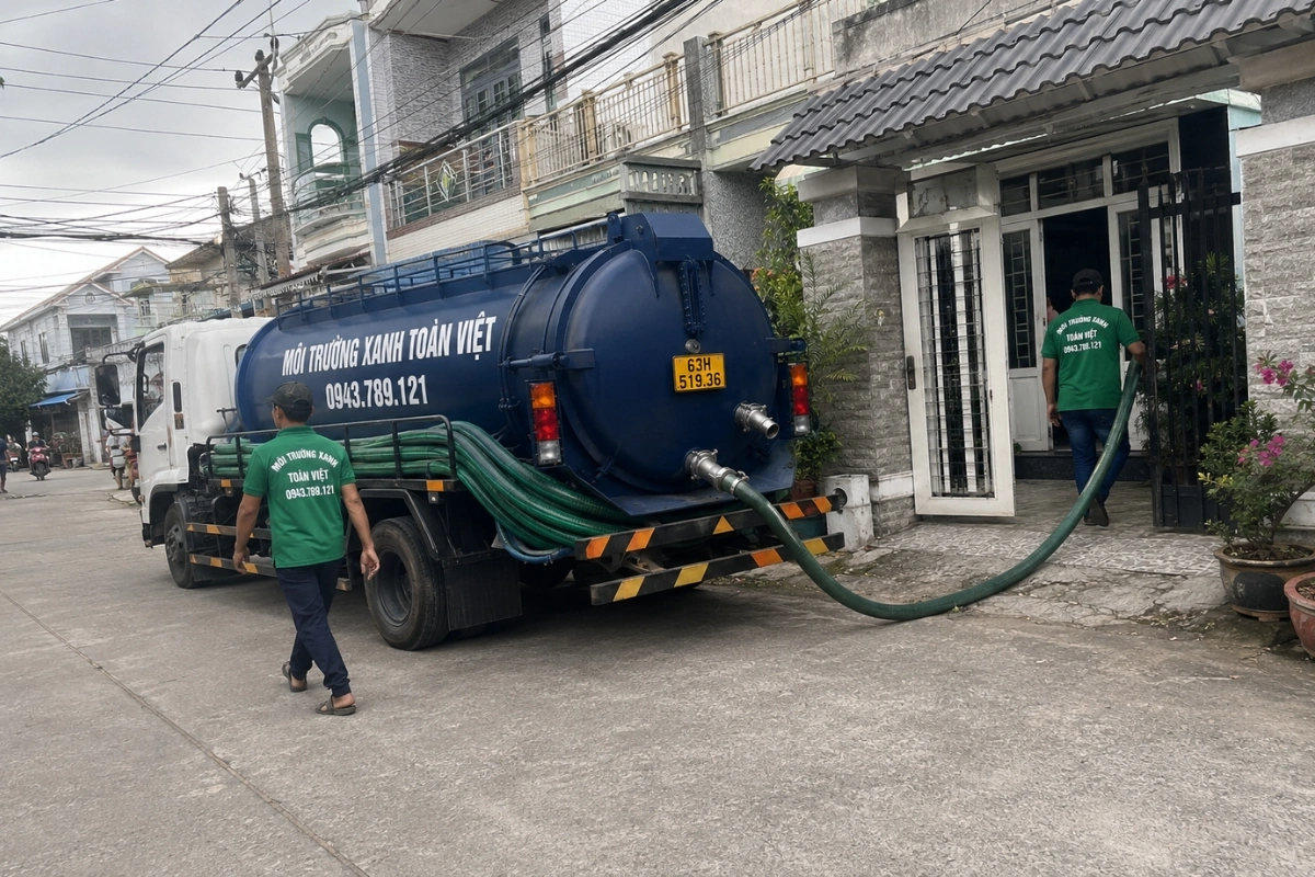 Hút Hầm Cầu Mỹ Tho | Môi Trường Xanh Có Xe Tới Tận Nhà 11 Dịch vụ hút hầm cầu nhanh chóng tại nhà khách hàng