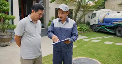 Kỹ thuật viên tư vấn lịch hút hầm cầu định kỳ cho gia đình