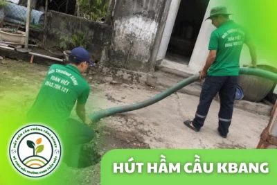 Hút hầm cầu KBang 24/7, đo theo m³ và theo khối rõ